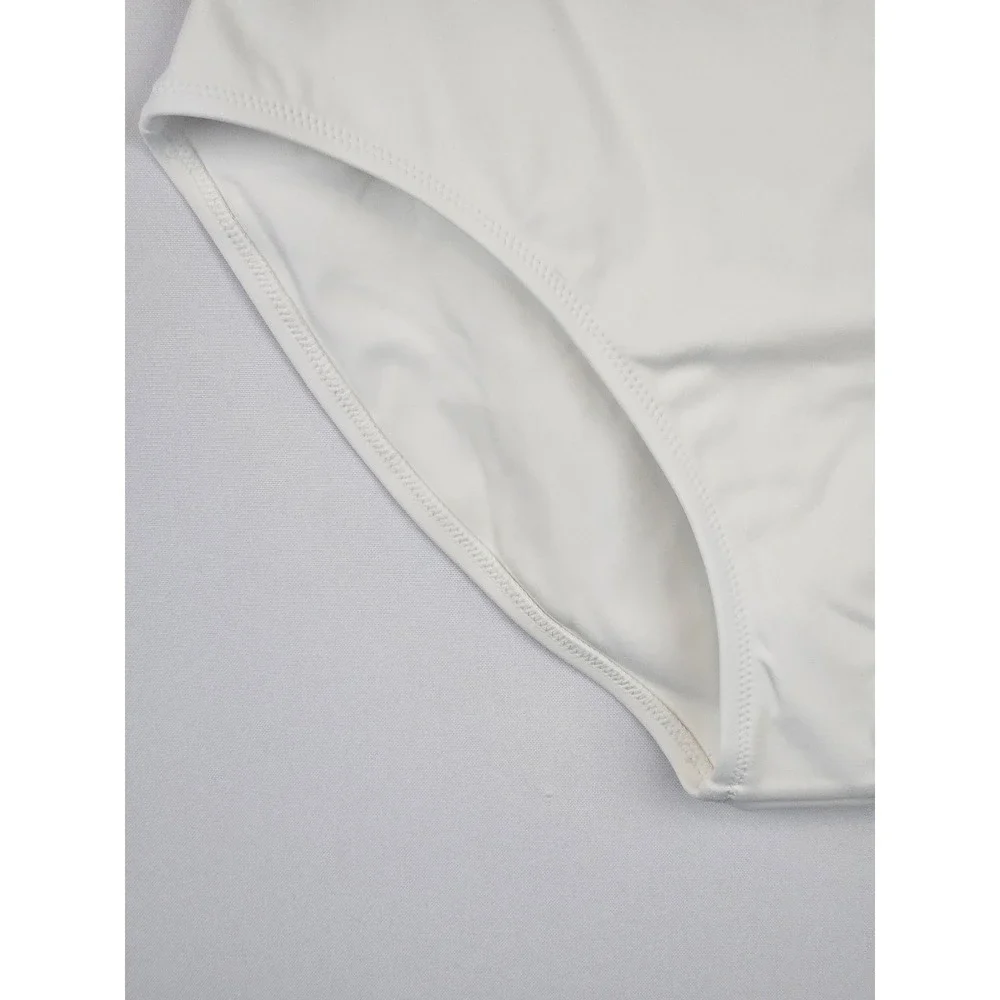 SKIMS Swim White  High Waisted Bottom Size M NEW